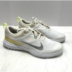 Nike Akami Women's Golf Shoes in size 9.5 White, Silver, Yellow 818732-101